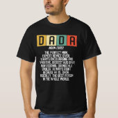 Dada betekent vader definitie grappige vader beste t-shirt (Voorkant)