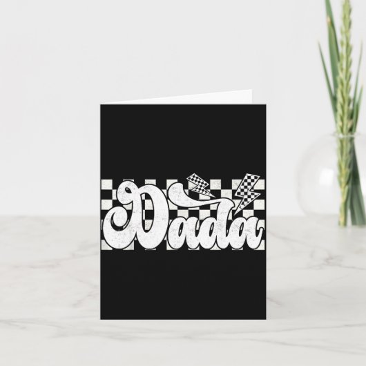 Dada Bliksem Geruite Vaderdag Papa Opa  Kaart (Voorkant)