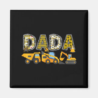 Dada bouw graafmachine kinderen bijpassende famili magneet
