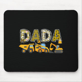 Dada bouw graafmachine kinderen bijpassende famili muismat