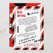 DADA Brief van de Kerstman De slee die het geheuge Kaart (Voorkant / Achterkant)