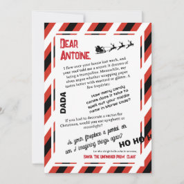 DADA Brief van de Kerstman De slee die het geheuge Kaart