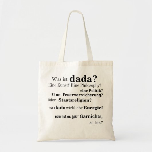 Dada Canvas tas (Voorkant)