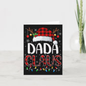 Dada Claus Kerstverlichting Pyjama Family Matching Kaart (Voorkant)
