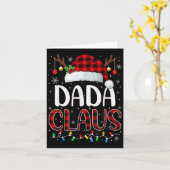 Dada Claus Kerstverlichting Pyjama Family Matching Kaart (Gele Bloem)