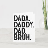 DADA DADDY DAD BRUH Custom PHOTO VADERDAG Kaart (Voorkant)