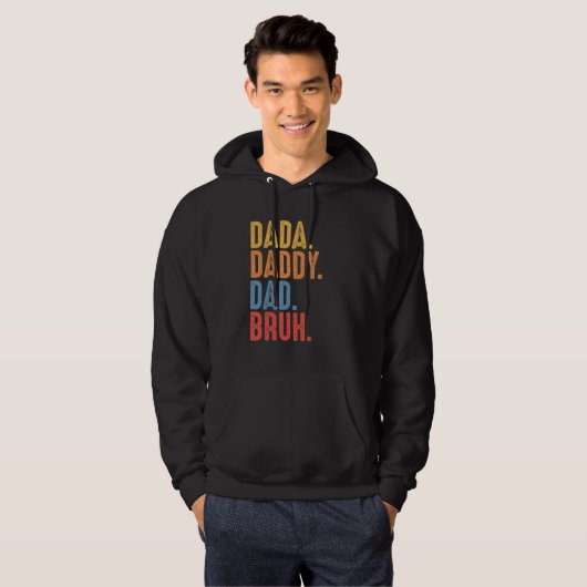 Dada Daddy Dad Bruh Father s Day 1 Hoodie (Voorkant volledig)