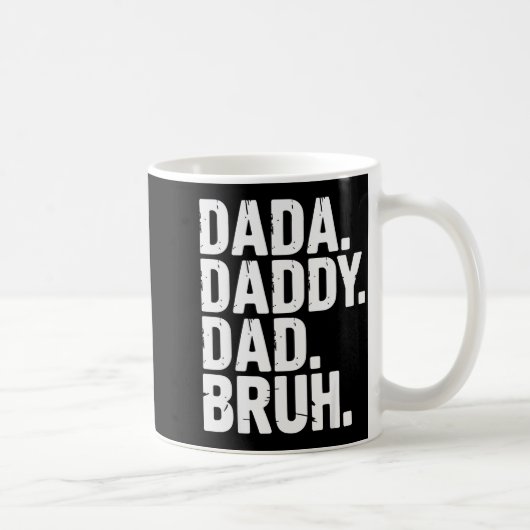 Dada Daddy Dad Bruh Fathers Day Funny Dad Bruh Men Koffiemok (Rechts)
