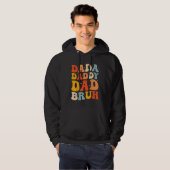 Dada Daddy Dad Bruh  Fatheru2019s Day Retro Groovy Hoodie (Voorkant volledig)