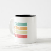 Dada Daddy Dad Bruh Grappig Cadeau voor Vaderdag Tweekleurige Koffiemok (Voorkant links)