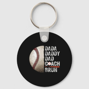 Dada Daddy Dad Bruh Honkbal Coach Funny F Sleutelhanger