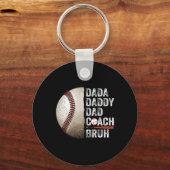 Dada Daddy Dad Bruh Honkbal Coach Funny F Sleutelhanger (Voorkant)