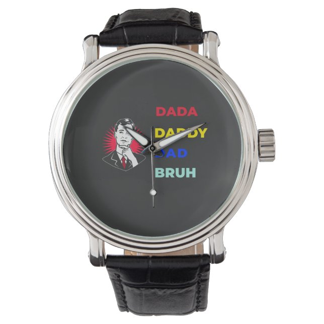 Dada Daddy Dad Bruh Horloge (Voorkant)