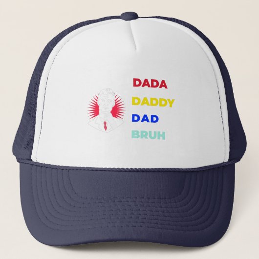 Dada Daddy Dad Bruh Trucker Pet (Voorkant)