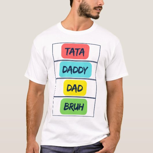 Dada Daddy Dad Bruh Vaderdag Grappig Essentieel T-shirt (Voorkant)
