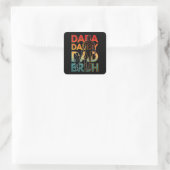 DADA DADDY DAD BRUH VIERKANTE STICKER (Tas)