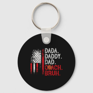 Dada Daddy Pap Coach Bruh Schets Pap Ons Vlag Vade Sleutelhanger