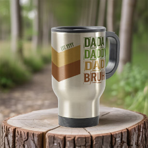 Dada Daddy Papa Bruh Aangepaste Moderne Typografie Reisbeker
