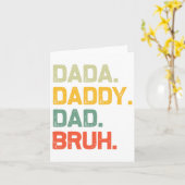 Dada Daddy Papa Bruh Cadeaus Mannen Grappige Vinta Kaart (Gele Bloem)