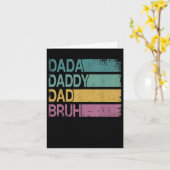 Dada Daddy Papa Bruh T-shirt Mannen Grappige Vader Kaart (Gele Bloem)