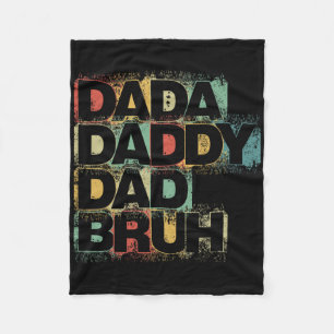 Dada Daddy Papa Bruh T-shirt Retro Vintage Grappig Fleece Deken