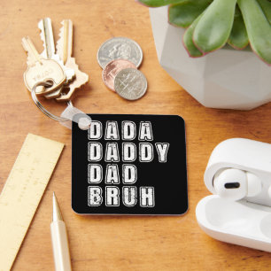 Dada Daddy Papa Bruh Vintage Grappige Papa Quotes Sleutelhanger