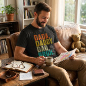Dada Daddy Papa Bruh Vintage Humor Vaderdag Mannen T-shirt