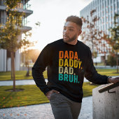 Dada Daddy Papa Bruh Vintage Humor Vaderdag Mannen T-shirt