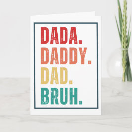 Dada Daddy Vader Bruh in verouderde stijl Vaderdag Kaart