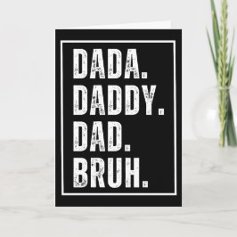 Dada Daddy Vader Bruh retro gedistrosteerde Vaderd Kaart
