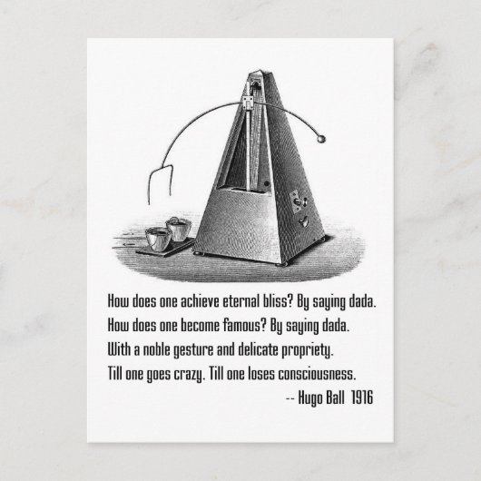 Dada Defined Briefkaart (Voorkant)