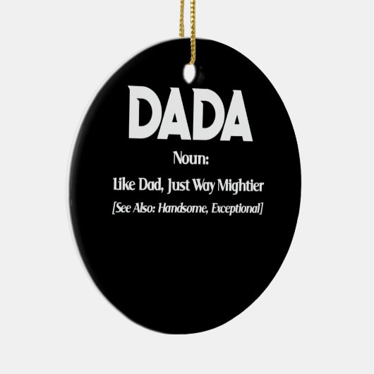 Dada Definition Retro Vaderdag Keramisch Ornament (Rechts)