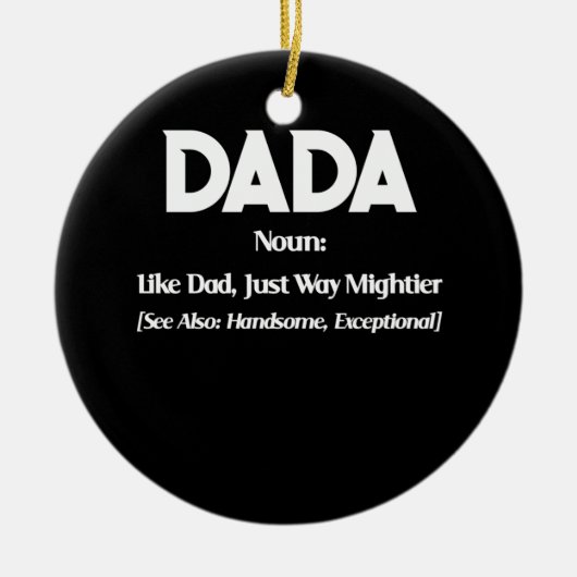Dada Definition Retro Vaderdag Keramisch Ornament (Voorkant)