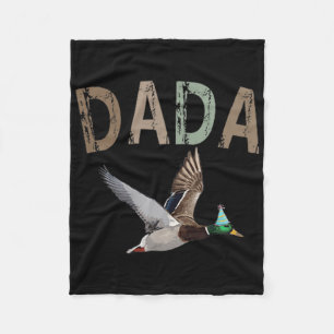 Dada Duck Hunting One Lucky Duck 1st Birthday Fami Fleece Deken