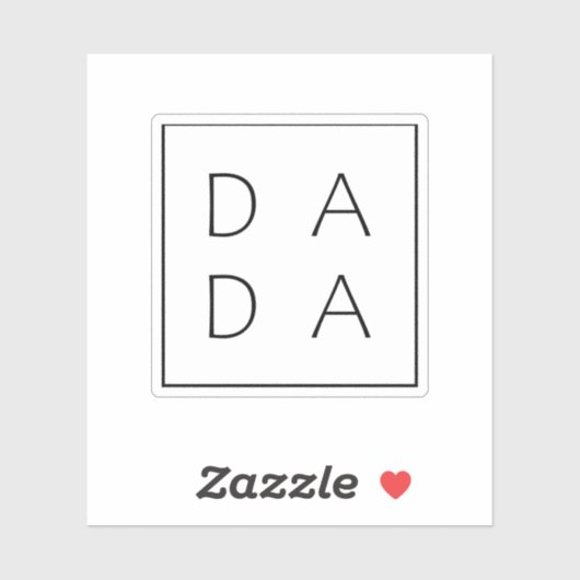 DADA Eerste Cadeau Vaderdag Sticker (Vel)