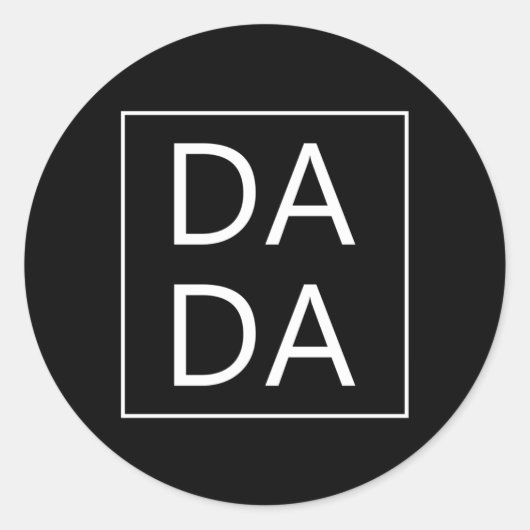 Dada eerste Vaderdag nieuwe papa mama familie Ronde Sticker (Voorkant)