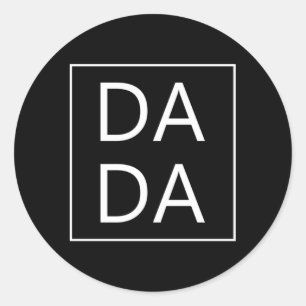 Dada eerste Vaderdag nieuwe papa mama familie Ronde Sticker