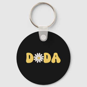 Dada en mama eerste verjaardag meisje wilde bloem sleutelhanger