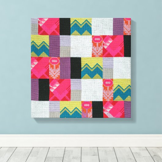 Dada Flowers Garden | Sophie Taeuber-Arp | Canvas Afdruk (Insitu (Houten vloer))