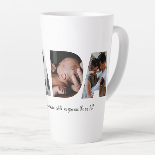 Dada Foto Collage Latte Mok voor Vaderdag (Rechterhoek)