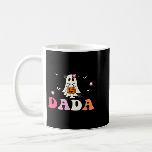 Dada Ghost Boo One Soky Dad First Halloween Birthd Koffiemok (Links)