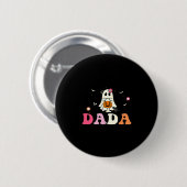 Dada Ghost Boo One Soky Dad First Halloween Birthd Ronde Button 5,7 Cm (Voorkant /achterkant)