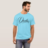 Dada Hart Elegante Typografie Vaderdag T-shirt (Voorkant volledig)