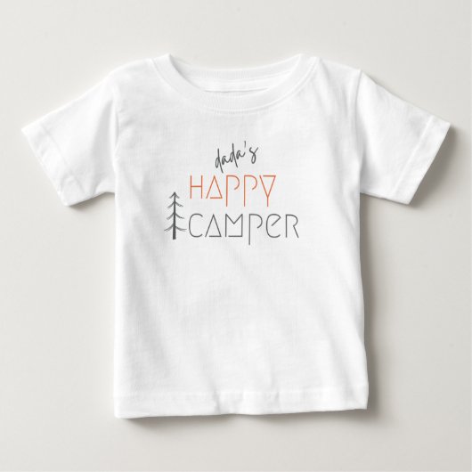 Dada is blij met camper. Baby T-shirt (Voorkant)