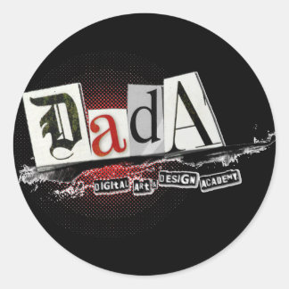 DADA Kleine (20) zwarte Stickers