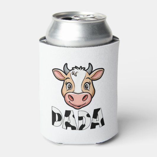 Dada Koe Print Koe Pattern Vaderdag Blikjeskoeler (Blikje Voorkant)