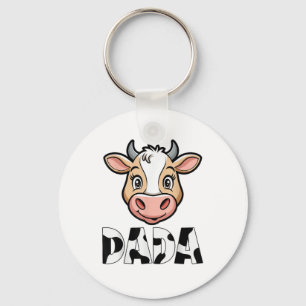 Dada Koe Print Koe Pattern Vaderdag Sleutelhanger
