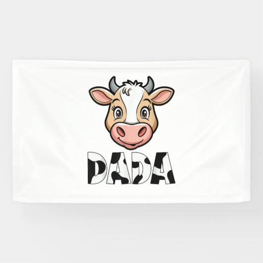 Dada Koe Print Koe Pattern Vaderdag Spandoek (Horizontaal)