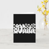 Dada Lightning Checkered Father's Day Dad Grandpa Kaart (Gele Bloem)