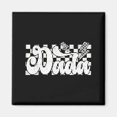 Dada Lightning Checkered Father's Day Dad Grandpa  Magneet (Voorkant)